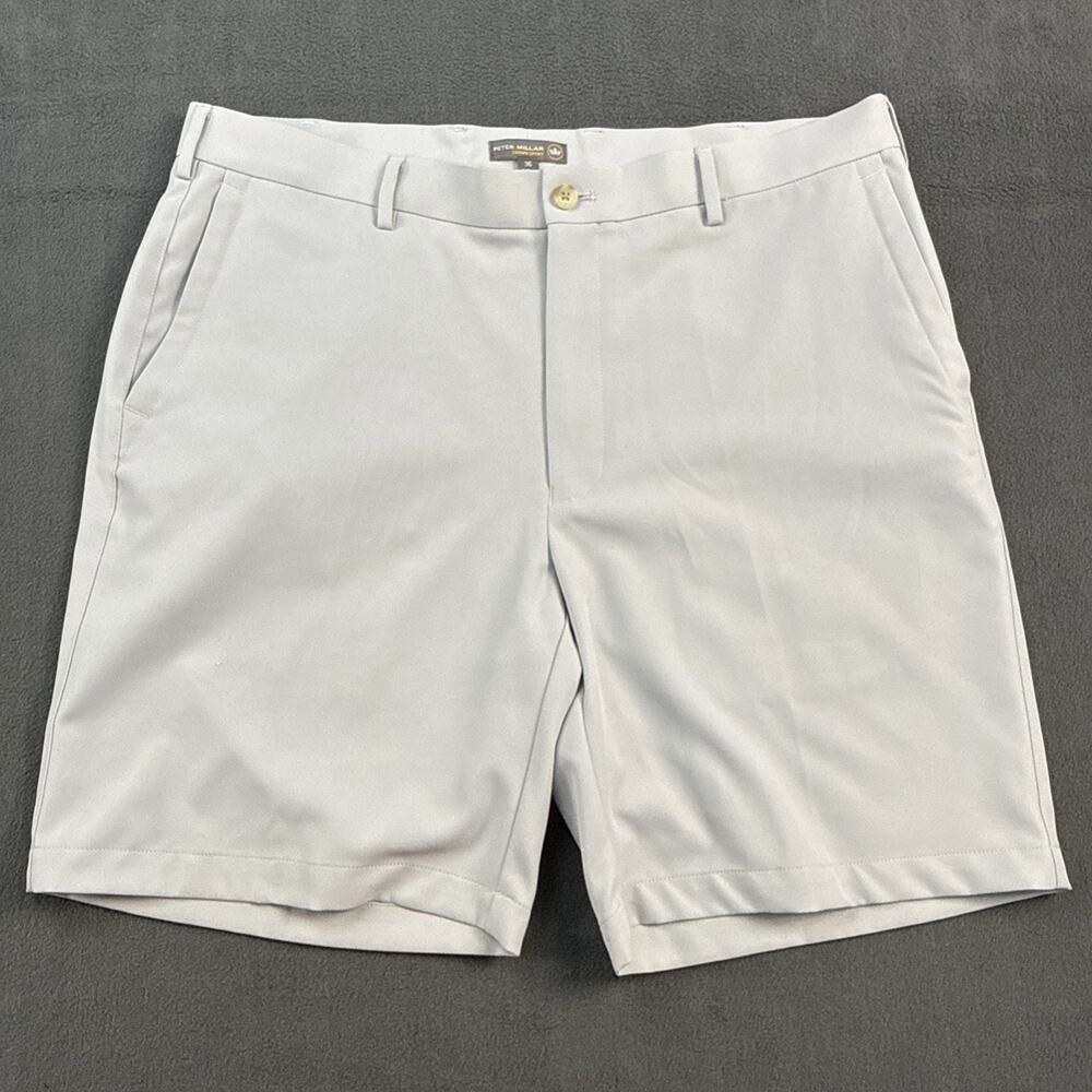 Peter Millar Salem Performance Golf Crown Sport Shorts Men’s 36 Tan Khaki Chino